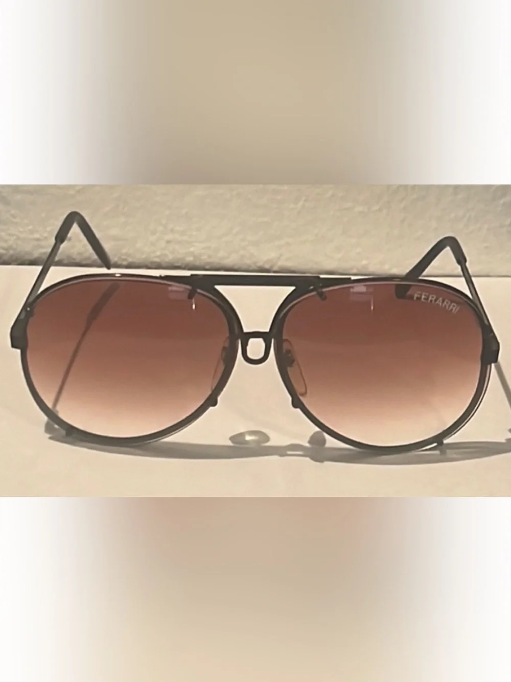 Authentic Ferrari vintage signature aviator sunglasses frames mens